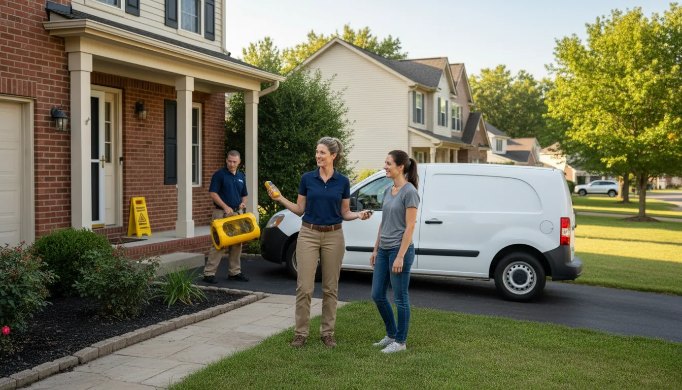 Residential water damage restoration in Addison, PA